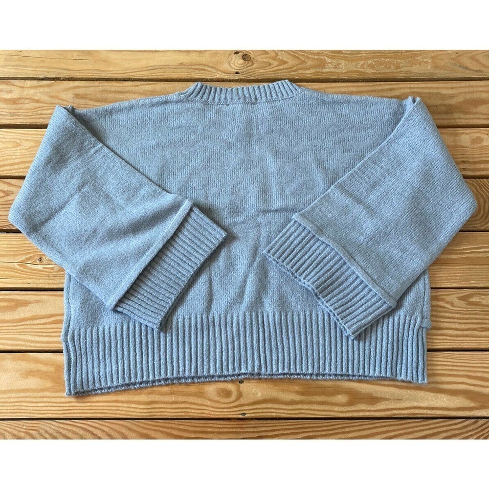 NEW Double Zero Sweater Size Medium Women’s Grey Wide Sleeve - Picture 2 of 7